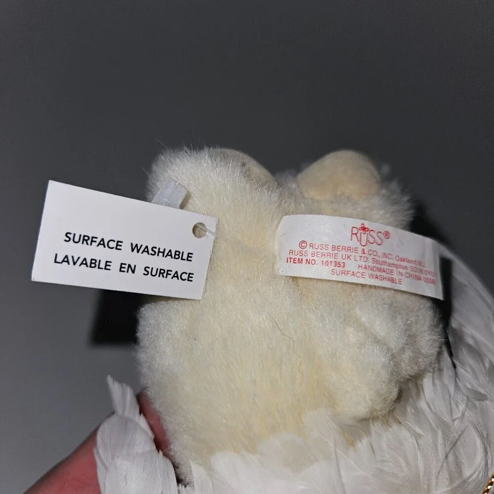 Russ Ivory Teddy Bear Angel Plush 5.5